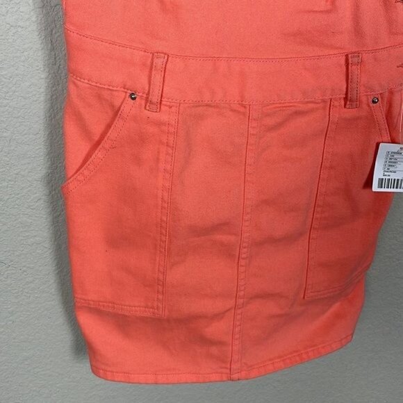 NWT Urban Outfitters Kingston Skirtall Overall Pink Rose Orange Summer Sz 4 - Picture 5 of 13